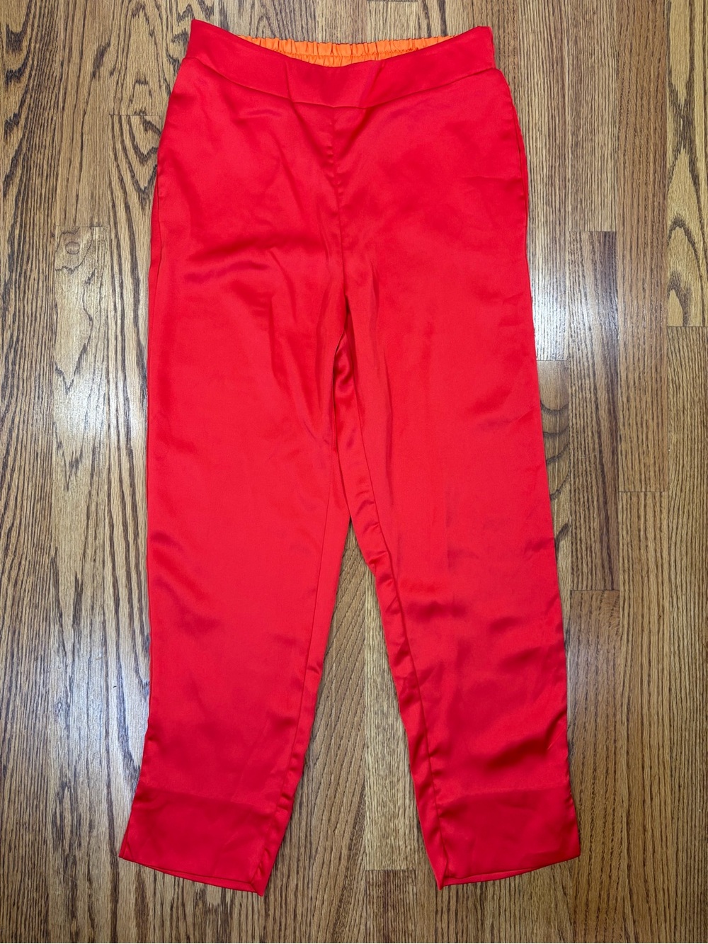 NWT Gretchen Scott Crimson Pammso Pull-on Mix Master Satin Pants (XS)